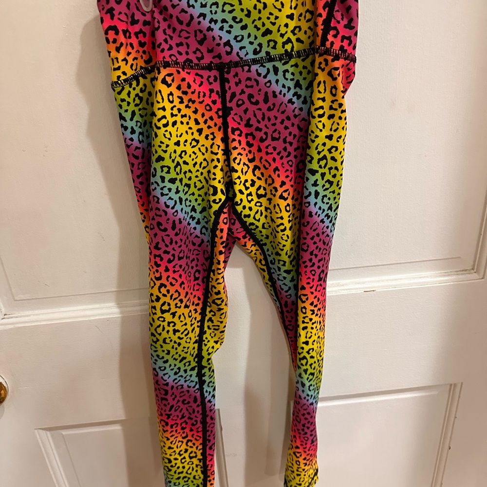 Colorful Leopard Print Kids Leggings